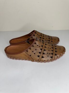 Spring Step Women’s Size 38 US 7 Clogs Leather Slip On Fusalide Mule Flat Shoes